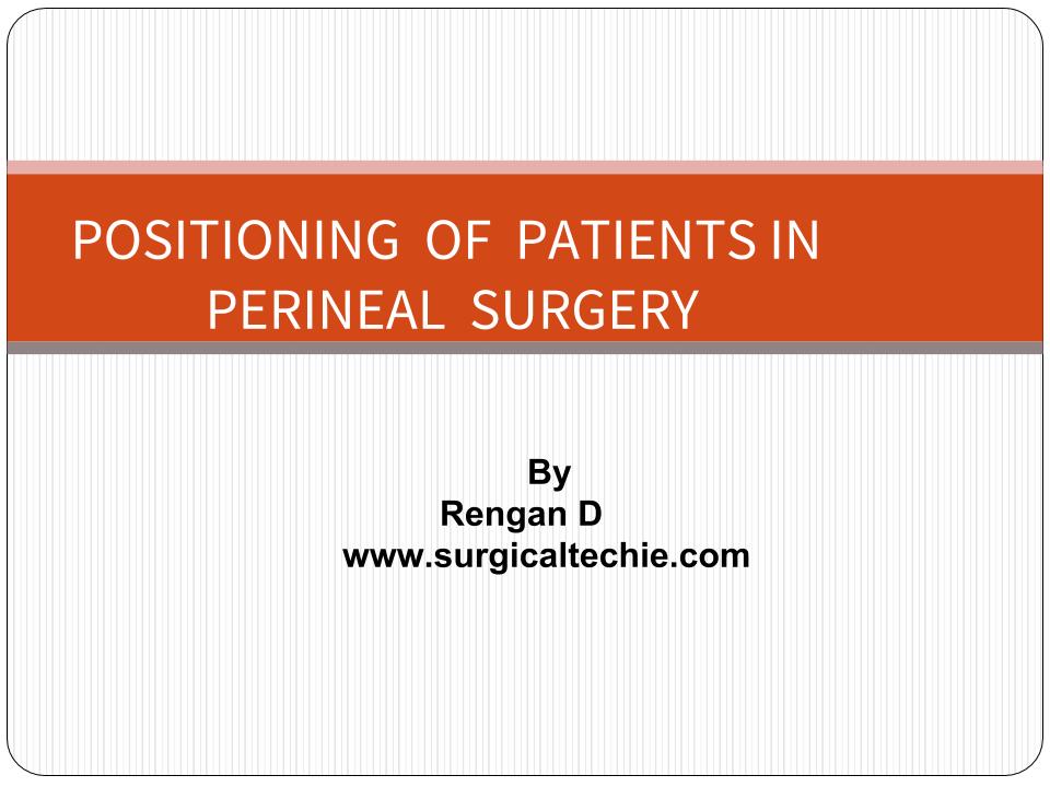 Surgical position in Perineal surgery