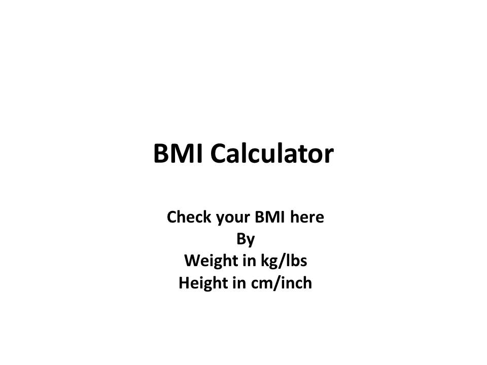 bmi chart for men